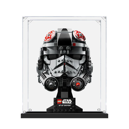 Picture of Acrylic Display Case for LEGO 75429 Star Wars AT-AT Driver Helmet Figure Storage Box Dust Proof Glue Free