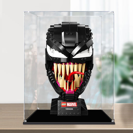 Picture of Acrylic Display Case for LEGO 76187 Marvel Super Heroes Venom Helmet Figure Storage Box Dust Proof Glue Free