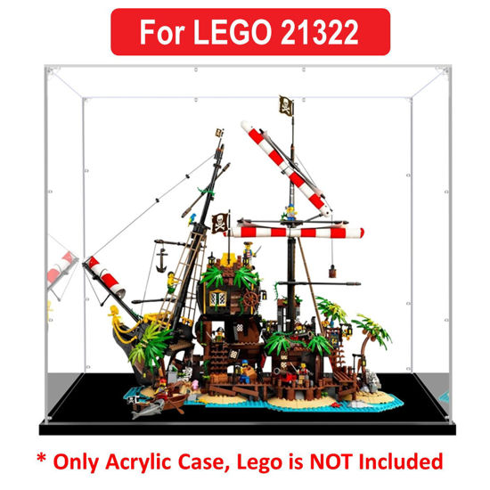Picture of Acrylic Display Case for LEGO 21322 Ideas Pirates of Barracuda Bay Figure Storage Box Dust Proof Glue Free