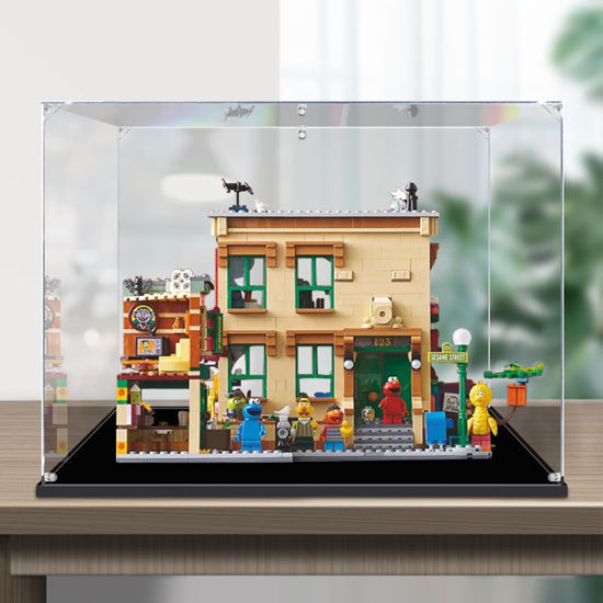 Picture of Acrylic Display Case for LEGO 21324 Ideas 123 Sesame Street Figure Storage Box Dust Proof Glue Free