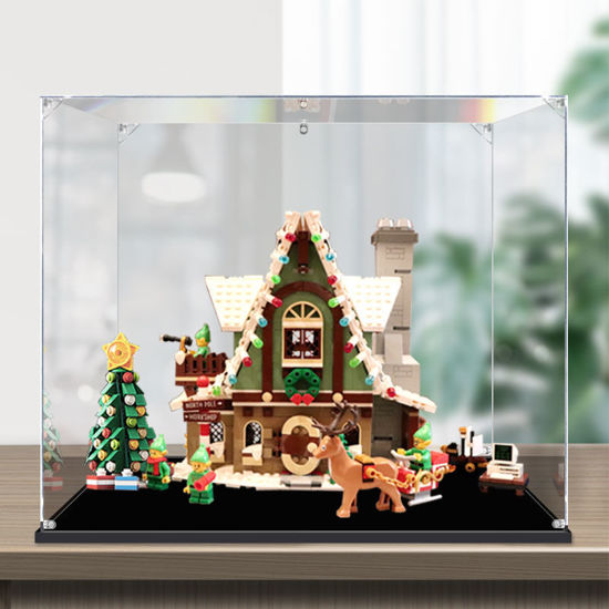 Picture of Acrylic Display Case for LEGO 10275 Creator Expert Elf Club House Figure Storage Box Dust Proof Glue Free