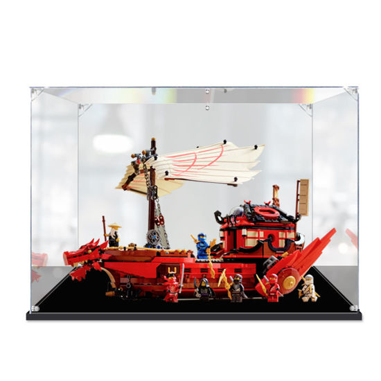 Picture of Acrylic Display Case for LEGO 71705 NINJAGO Destiny's Bounty Figure Storage Box Dust Proof Glue Free