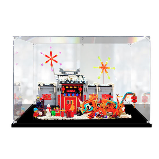 Picture of Acrylic Display Case for LEGO 80106 Chinese New Year Story of Nian Figure Storage Box Dust Proof Glue Free