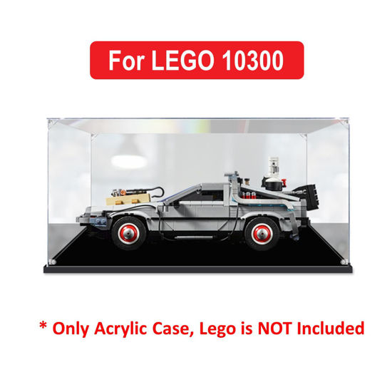 Picture of Acrylic Display Case for LEGO 10300 Creator Expert Back to the Future Time Machine Figure Storage Box Dust Proof Glue Free