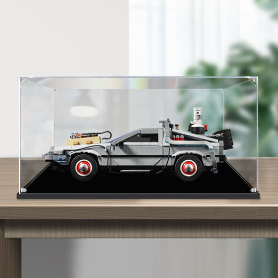 Picture of Acrylic Display Case for LEGO 10300 Creator Expert Back to the Future Time Machine Figure Storage Box Dust Proof Glue Free