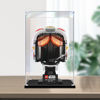 Picture of Acrylic Display Case for LEGO 75327 Star Wars Luke Skywalker Red Five Helmet Figure Storage Box Dust Proof Glue Free