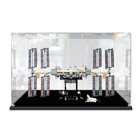 Picture of Acrylic Display Case for LEGO 21321 Ideas International Space Station Figure Storage Box Dust Proof Glue Free