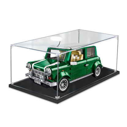 Picture of Acrylic Display Case for LEGO 10242 Creator Expert Mini Cooper MK VII Figure Storage Box Dust Proof Glue Free