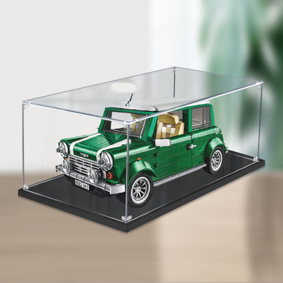 Picture of Acrylic Display Case for LEGO 10242 Creator Expert Mini Cooper MK VII Figure Storage Box Dust Proof Glue Free