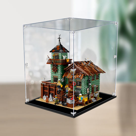 Picture of Acrylic Display Case for LEGO 21310 Ideas Old Fishing Store Figure Storage Box Dust Proof Glue Free