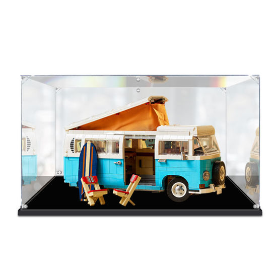 Picture of Acrylic Display Case for LEGO 10279 Creator Expert Volkswagen T2 Camper Van Figure Storage Box Dust Proof Glue Free