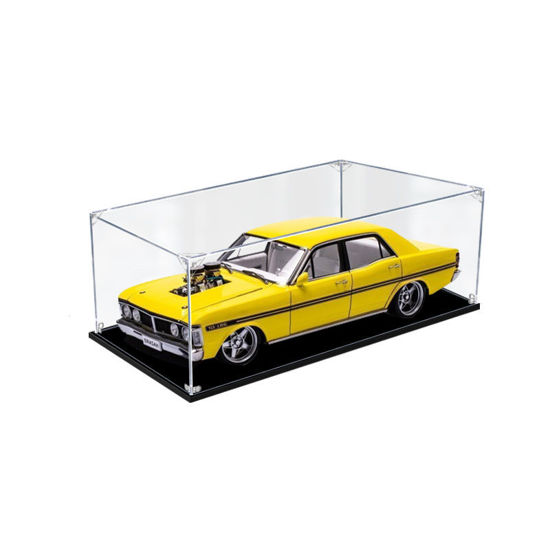 Picture of Acrylic Display Case for 1:18 BIANTE FORD XY FALCON GT-HO STREET MACHINE HAZARD NEON YELLOW Diecast Car Model Figure Storage Box Dust Proof Glue Free
