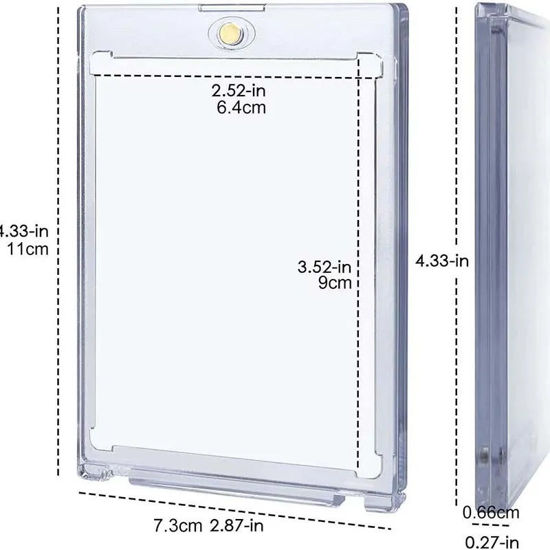 Picture of Magnetic Trading Card Holder Case Cover Pokemon MTG Naruto One Piece Collectors