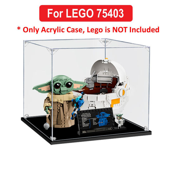 Picture of Acrylic Display Case for LEGO 75403 Star Wars Grogu with Hover Pram Figure Storage Box Dust Proof Glue Free