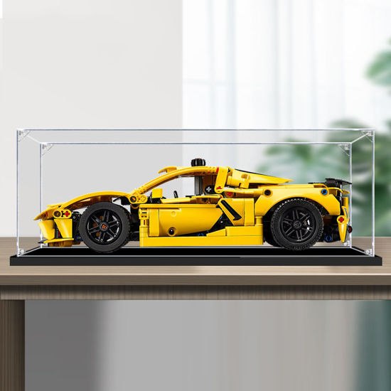 Picture of Acrylic Display Case for LEGO 42205 Technic Chevrolet Corvette Stingray Figure Storage Box Dust Proof Glue Free