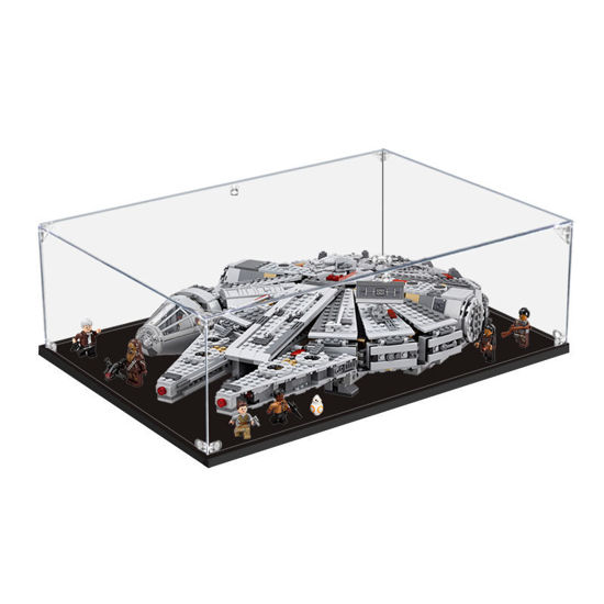Picture of Acrylic Display Case for LEGO 75105 Star Wars Millennium Falcon The Force Awakens Figure Storage Box Dust Proof Glue Free