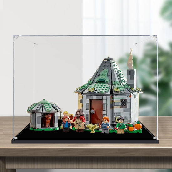Picture of Acrylic Display Case for LEGO 76428 Harry Potter Hagrid's Hut An Unexpected Visit Figure Storage Box Dust Proof Glue Free