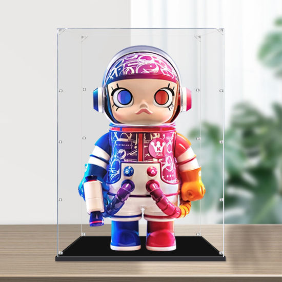 Picture of Acrylic Display Case for 400% 1000% POP MART Popmart MEGA Space Molly Figure Storage Box Dust Proof Glue Free