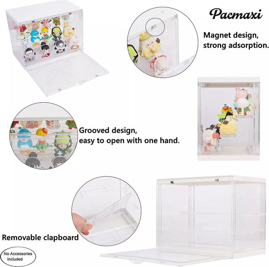 Picture of 4 X Display Case for LEGO Minifigure Pop Mart Funko Mystery Minis Minecraft with LED Lights