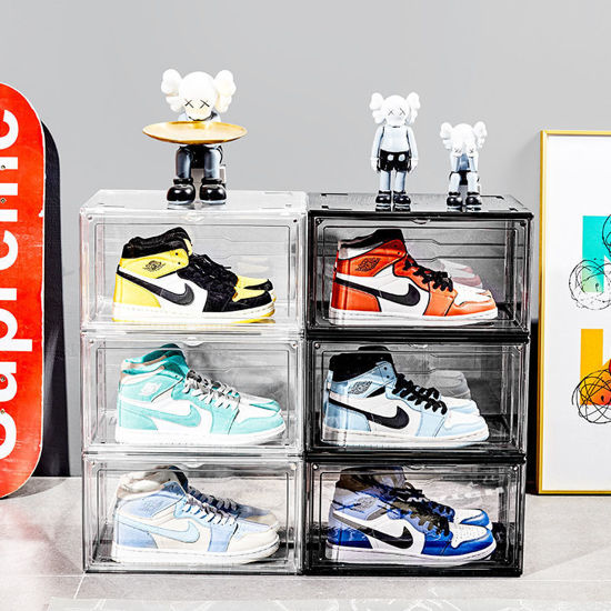 Picture of Premium Sneaker Acrylic Display Shoe Box Storage Case Clear  Stackable