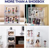 Picture of Premium Sneaker Acrylic Display Shoe Box Storage Case Clear  Stackable Dark clear