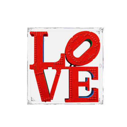 Picture of Acrylic Display Case for LEGO 31214 Art LOVE Figure Storage Box Dust Proof Glue Free