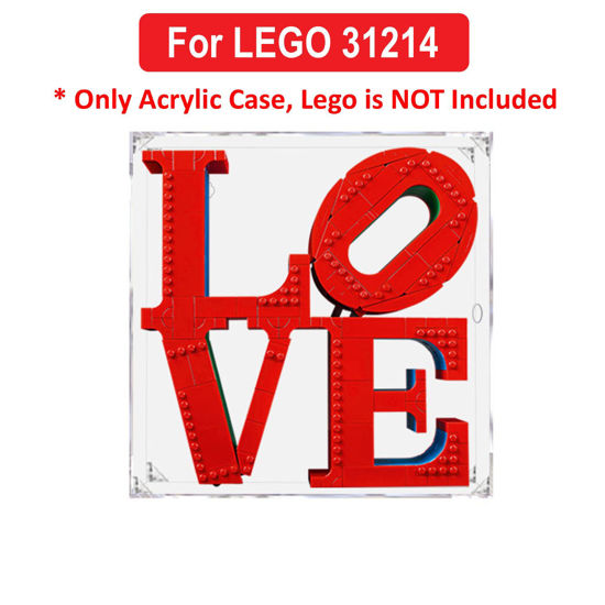 Picture of Acrylic Display Case for LEGO 31214 Art LOVE Figure Storage Box Dust Proof Glue Free