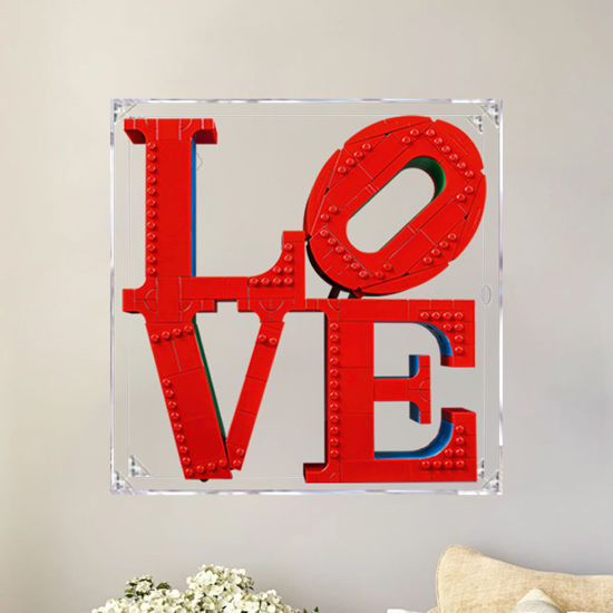 Picture of Acrylic Display Case for LEGO 31214 Art LOVE Figure Storage Box Dust Proof Glue Free