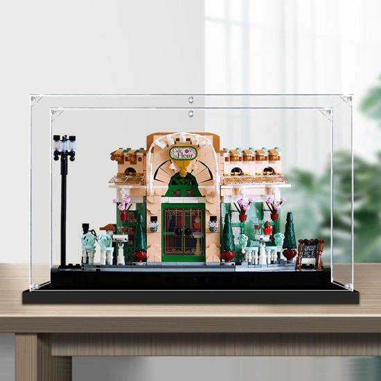 Picture of Acrylic Display Case for LEGO 10362 Icons French Cafe Figure Storage Box Dust Proof Glue Free