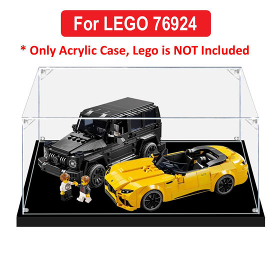 Picture of Acrylic Display Case for LEGO 76924 Speed Champions MercedesAMG G63 & Mercedes AMG SL63 Figure Storage Box Dust Proof Glue Free