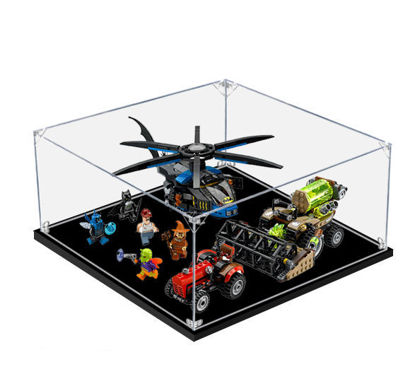 Picture of Acrylic Display Case for LEGO 76054 DC Super Heroes Batman Scarecrow Harvest of Fear Figure Storage Box Dust Proof Glue Free