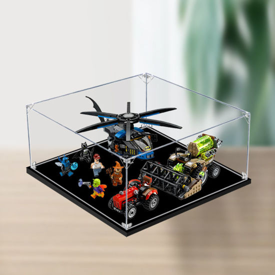 Picture of Acrylic Display Case for LEGO 76054 DC Super Heroes Batman Scarecrow Harvest of Fear Figure Storage Box Dust Proof Glue Free