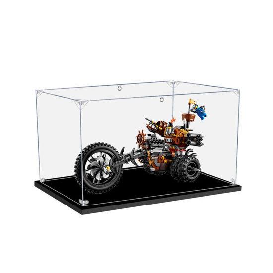 Picture of Acrylic Display Case for LEGO 70834 Movie 2 MetalBeard's Heavy Metal Motor Trike Figure Storage Box Dust Proof Glue Free