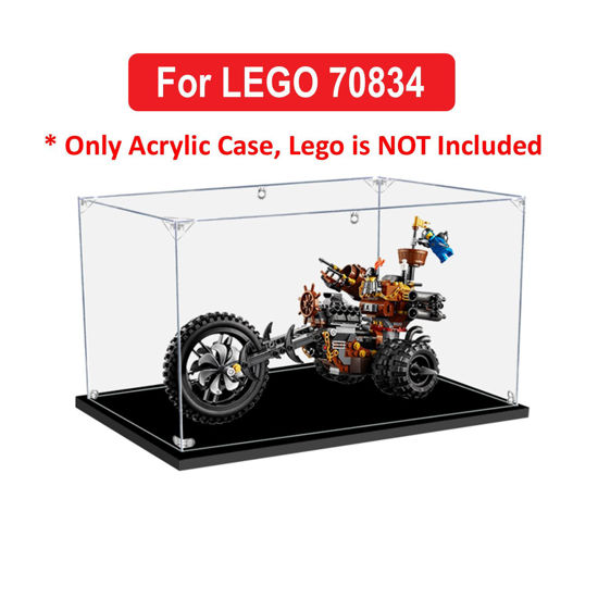 Picture of Acrylic Display Case for LEGO 70834 Movie 2 MetalBeard's Heavy Metal Motor Trike Figure Storage Box Dust Proof Glue Free