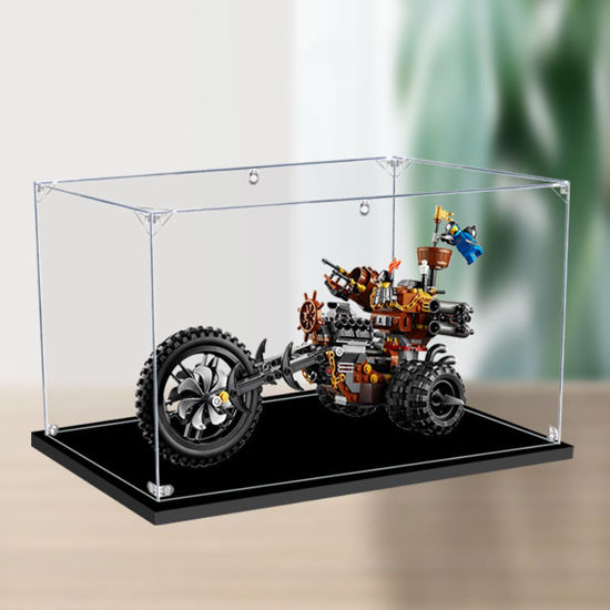 Picture of Acrylic Display Case for LEGO 70834 Movie 2 MetalBeard's Heavy Metal Motor Trike Figure Storage Box Dust Proof Glue Free