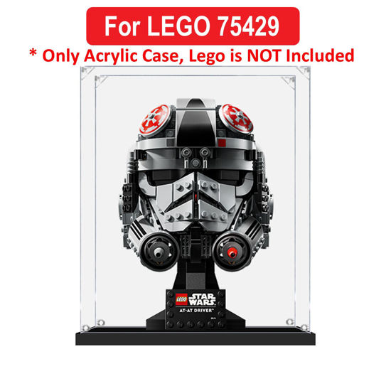 Picture of Acrylic Display Case for LEGO 75429 Star Wars AT-AT Driver Helmet Figure Storage Box Dust Proof Glue Free