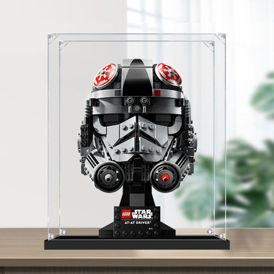 Picture of Acrylic Display Case for LEGO 75429 Star Wars AT-AT Driver Helmet Figure Storage Box Dust Proof Glue Free