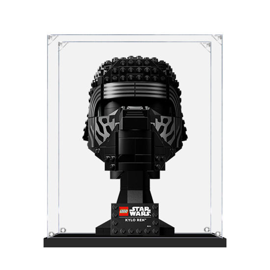 Picture of Acrylic Display Case for LEGO 75415 Star Wars Kylo Ren Helmet Figure Storage Box Dust Proof Glue Free