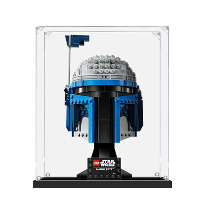 Picture of Acrylic Display Case for LEGO 75408 Star Wars Jango Fett Helmet Figure Storage Box Dust Proof Glue Free