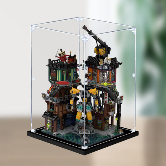 Picture of Acrylic Display Case for LEGO 71837 NINJAGO City Workshops Figure Storage Box Dust Proof Glue Free