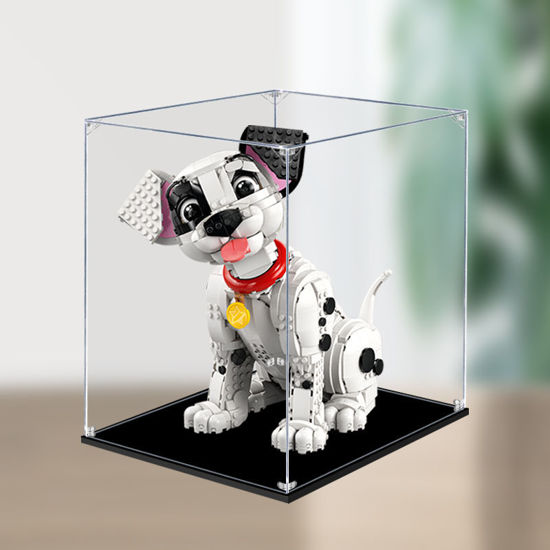 Picture of Acrylic Display Case for LEGO 43269 Disney Classic 101 Dalmatians Puppy Figure Storage Box Dust Proof Glue Free