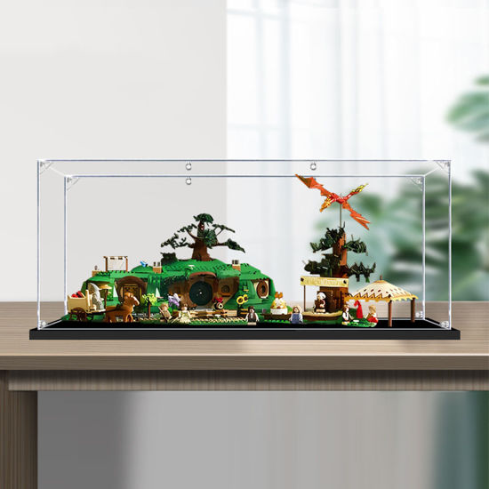 Picture of Acrylic Display Case for LEGO 10354 Icons The Lord of the Rings The Shire Figure Storage Box Dust Proof Glue Free