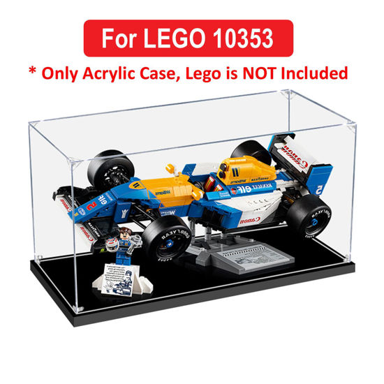 Picture of Acrylic Display Case for LEGO 10353 Icons Williams Racing FW14B & Nigel Mansell Figure Storage Box Dust Proof Glue Free