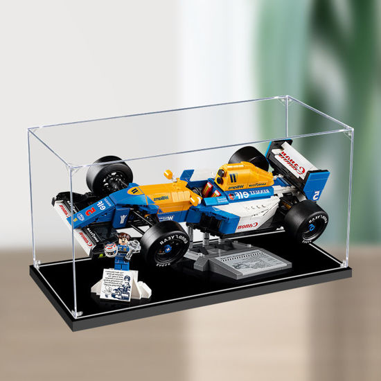 Picture of Acrylic Display Case for LEGO 10353 Icons Williams Racing FW14B & Nigel Mansell Figure Storage Box Dust Proof Glue Free