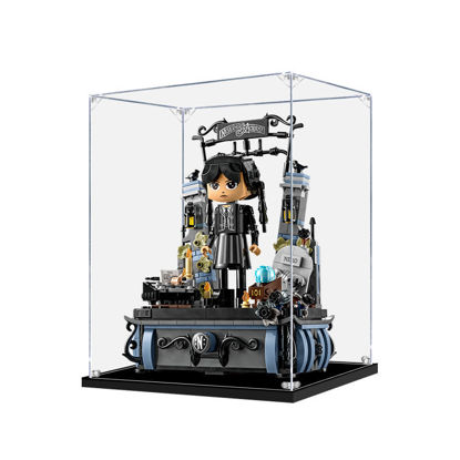 Picture of Acrylic Display Case for LEGO 76780 Wednesday Addams Figure Storage Box Dust Proof Glue Free