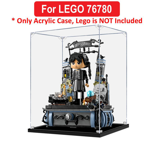 Picture of Acrylic Display Case for LEGO 76780 Wednesday Addams Figure Storage Box Dust Proof Glue Free