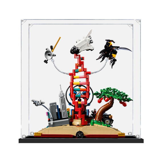 Picture of Acrylic Display Case for LEGO 21355 Ideas The Evolution of STEM Figure Storage Box Dust Proof Glue Free