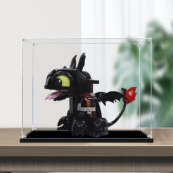 Picture of Acrylic Display Case for LEGO 10375 Icons How to Train Your Dragon:Toothless Figure Storage Box Dust Proof Glue Free