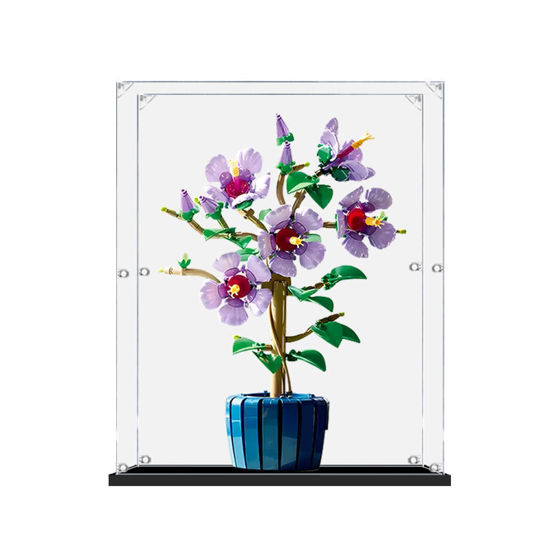 Picture of Acrylic Display Case for LEGO 10372 Botanicals Hibiscus Figure Storage Box Dust Proof Glue Free