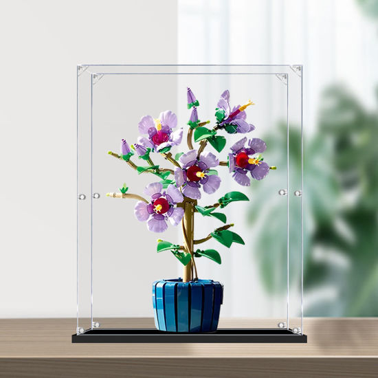 Picture of Acrylic Display Case for LEGO 10372 Botanicals Hibiscus Figure Storage Box Dust Proof Glue Free